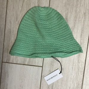 NWT WeWoreWhat Crocheted Bucket Hat green cotton